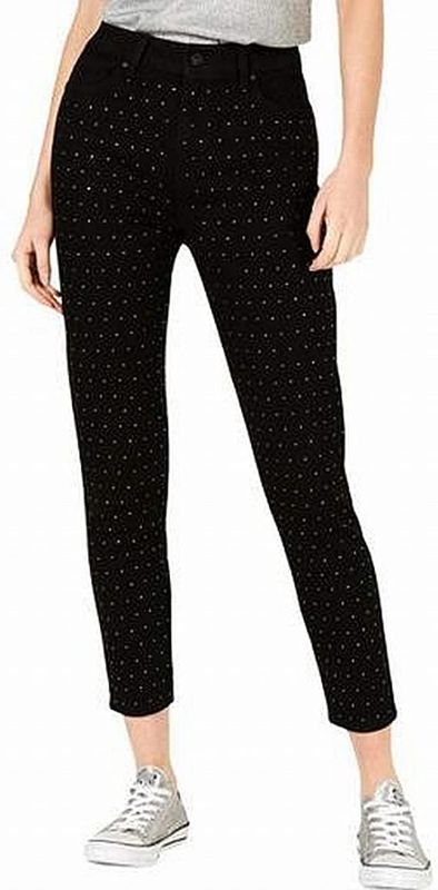 Photo 1 of SIZE 3R Rewash Women's Juniors Denim Studded Skinny Jeans Black