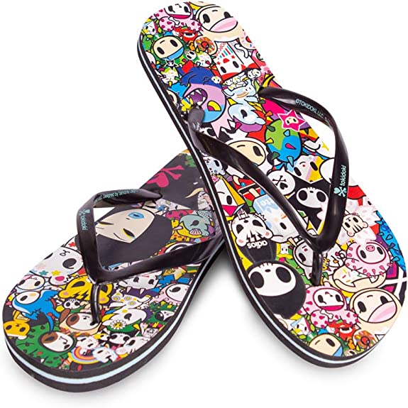 Photo 1 of SIZE M 7-8 TOKIDOKI ALL ALL STARS FLIP FLOP BLACK