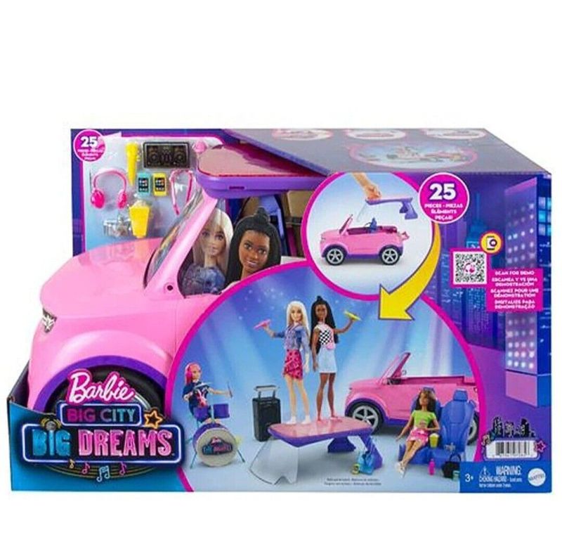 Photo 1 of  Barbie: Big City, Dreams Transforming Vehicle Playset 25+ pieces