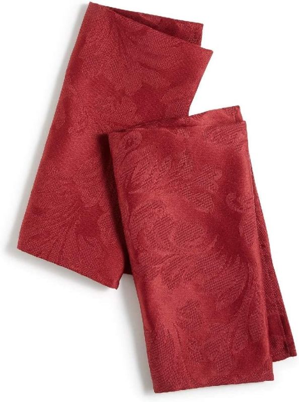 Photo 1 of Martha Stewart Collection Leaf Napkins Burgundy Set of 2