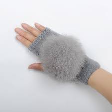 Photo 2 of Inc International Concepts Pom-Pom-Trim Foiled Fingerless Gloves