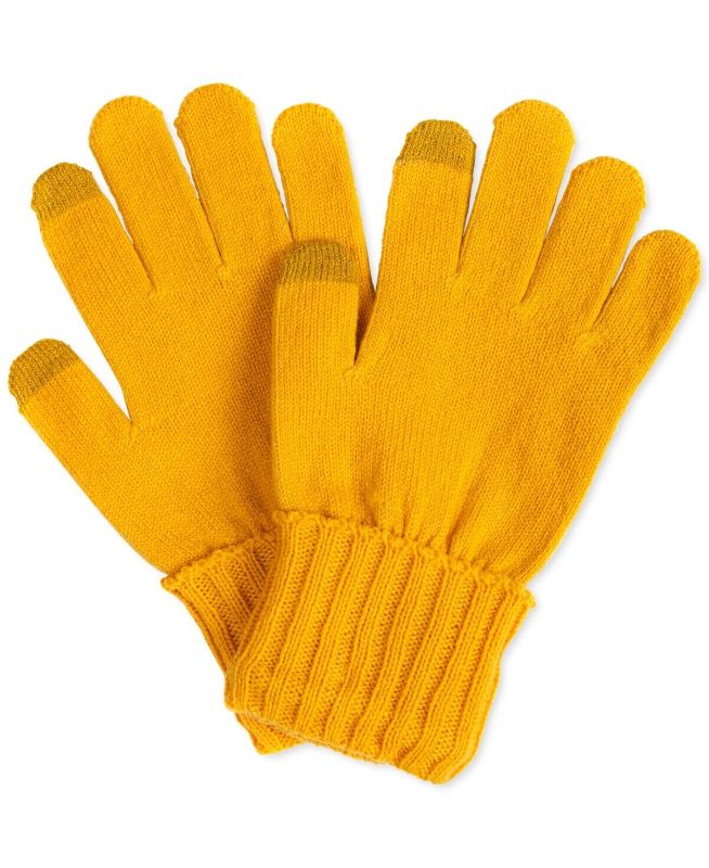 Photo 1 of Style & Co Women's Mustard Solid Touchscreen Gloves