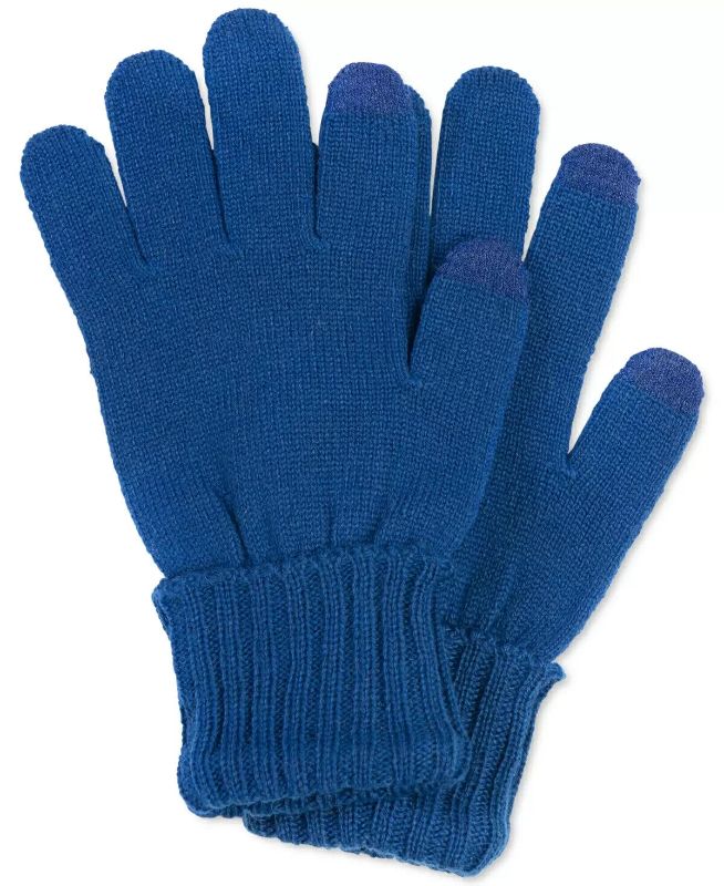 Photo 1 of Style & Co. Women's Solid Touchscreen Gloves, Blue, One Size