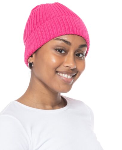 Photo 1 of Style & Co. Women's Solid Cuffed Beanie Hat, PINK , One Size