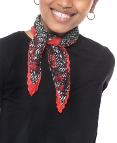 Photo 1 of INC International Concepts Pleated Square Scarf Black & Red