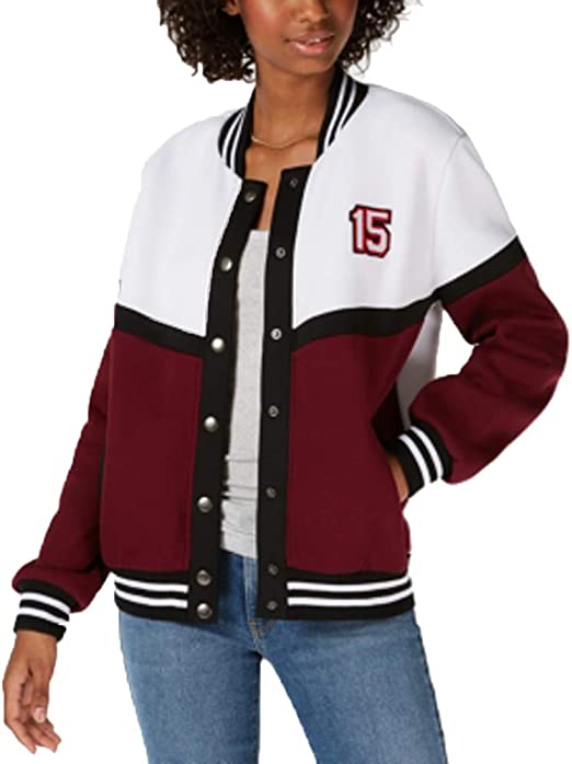 Photo 1 of SIZE S Say What? Juniors' Letterman Snap Jacket