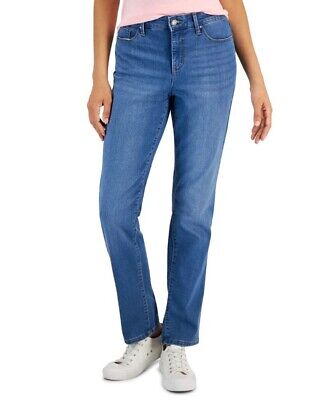 Photo 1 of SIZE 8 Charter Club Women's Tummy-Slimming Straight-Leg Jeans 