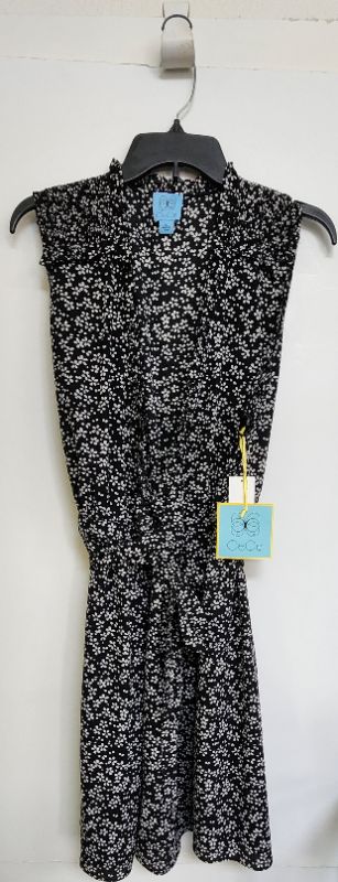 Photo 1 of SIZE XL CECE WOMEN'S WRAP AROUND SLEEVELESS DRESS BLACK FLORAL