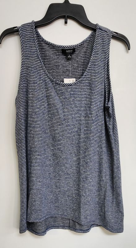 Photo 1 of SIZE M ALFANI WOMEN'S TANK TOP STRIPE BLUE