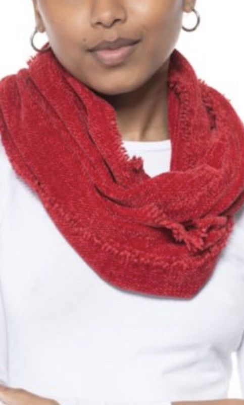 Photo 1 of Charter Club Woven Chenille Loop Scarf Red