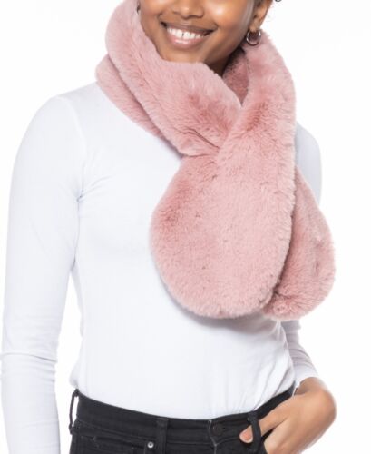 Photo 1 of Inc International Concepts Faux Fur Pull-Through Scarf Size BLUSH