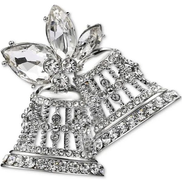 Photo 1 of HOLIDAY Charter Club Silver-Tone Crystal Bell Pin/ GIFT BOX