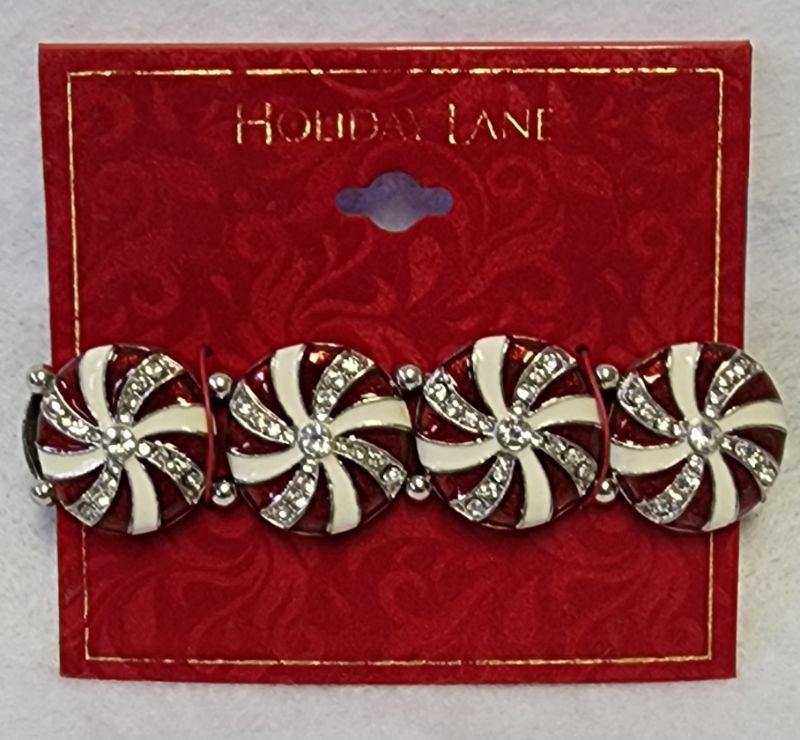 Photo 1 of HOLIDAY LANE PEPPERMINT CANDY STRETCH BRACELET