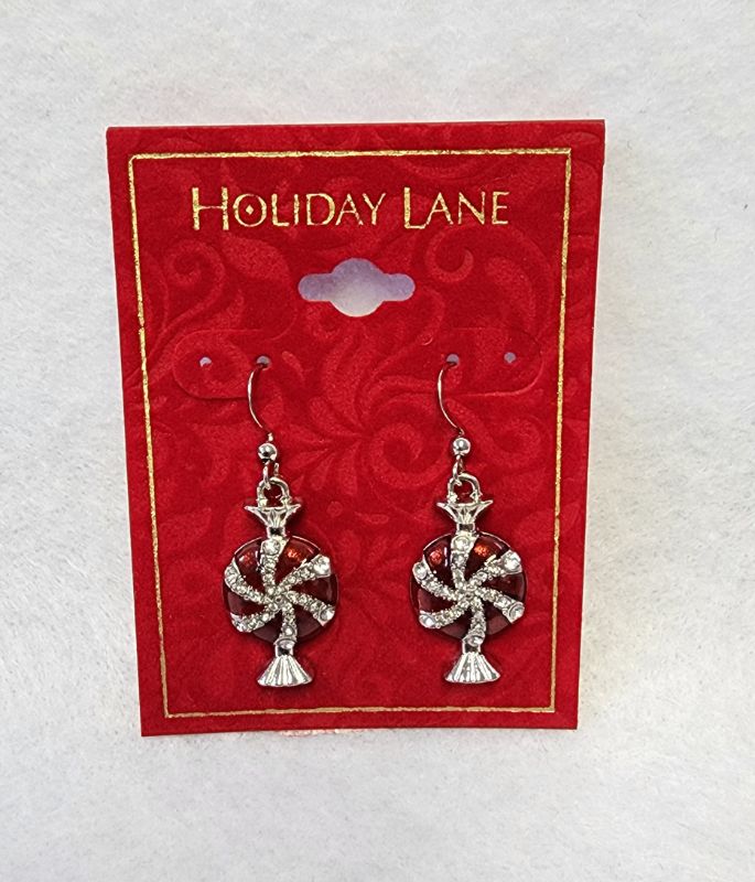 Photo 1 of HOLIDAY LANE PEPPERMINT DROP EARRINGS 