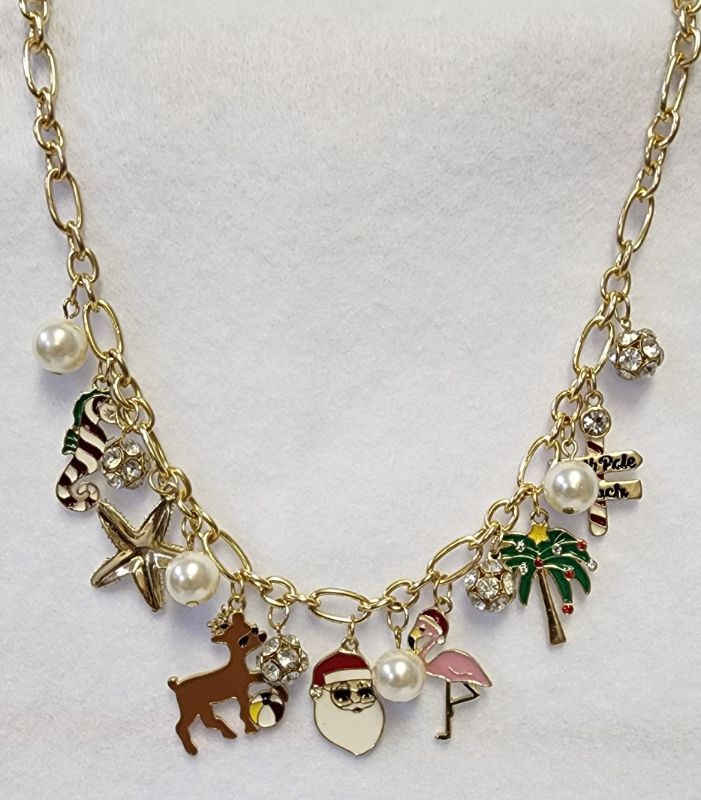 Photo 1 of HOLIDAY LANE WARM WEATHER CHARM GOLD TONE NECKLACE