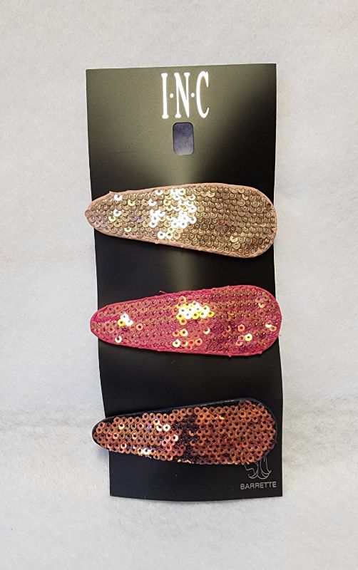 Photo 1 of INC International Concepts 3-Pc. Silver-Tone Sequin Hair Barrette Set, Created for Macy's