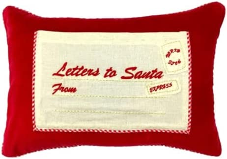 Photo 1 of Martha Stewart Collection 14"x20" 'Letters to Santa' Throw Decorative Pillow Red