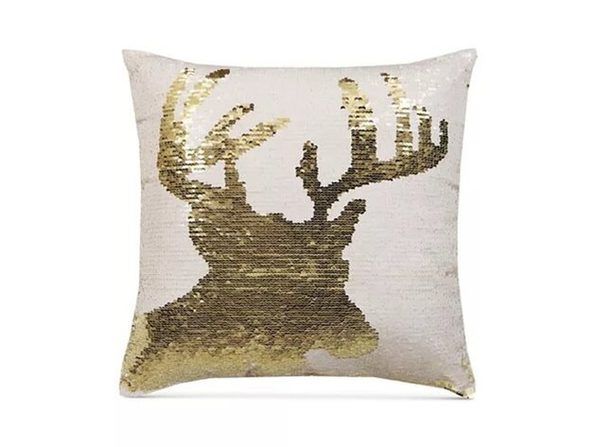 Photo 1 of Hallmart Deer Sequins Decorative Pillow 18x18