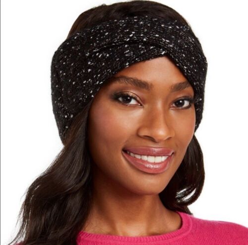 Photo 1 of DKNY Fleece-Lined Winter Headband Copper Metallic Black /Ear Warmer