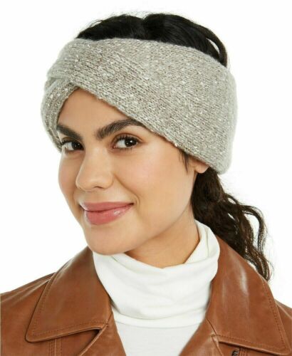 Photo 1 of DKNY Women's Fleece Lined Copper Lurex Headband Gray Twist