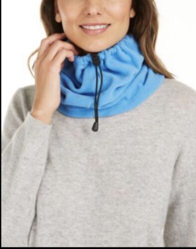 Photo 1 of DKNY Drawstring Polar Fleece Women's Neck Warmer Gaiter BLUE