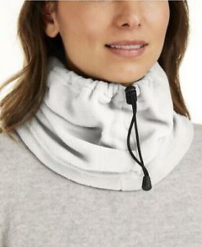 Photo 1 of Dkny Drawstring Polar Fleece Neckwarmer White One Size