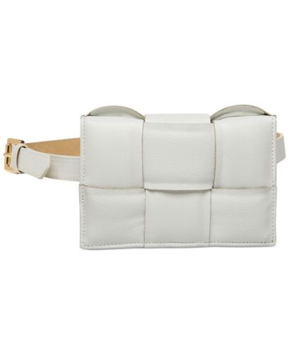 Photo 1 of SIZE M STEVE MADDEN Belt-Bag Fanny-Pack Woven Puffer Off-White Vegan-Leather