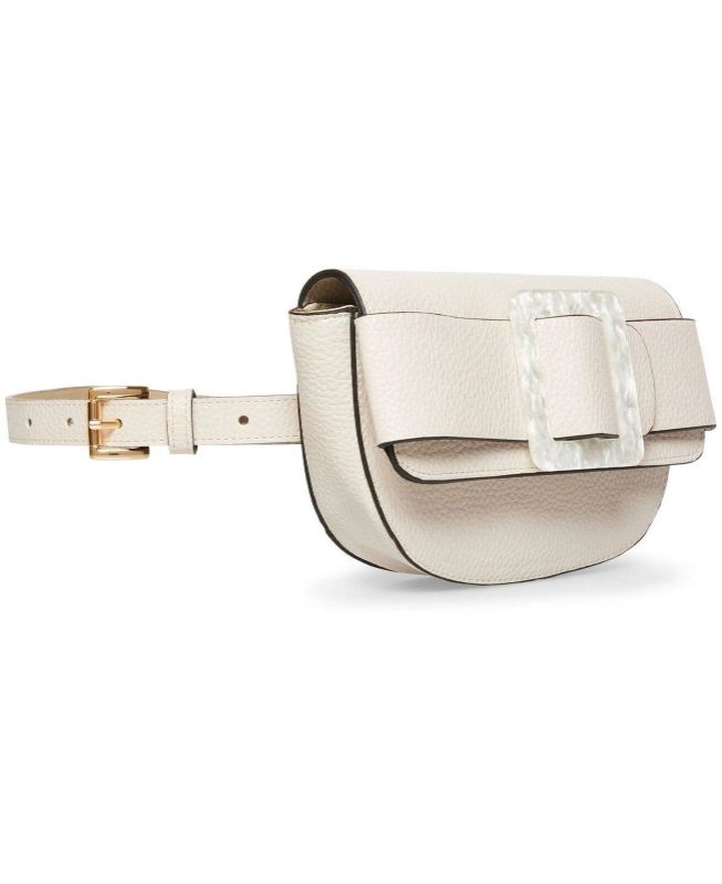 Photo 1 of SIZE L Steve Madden Belt Bag Fanny Pack Pebbled Vegan Leather Shell Buckle 