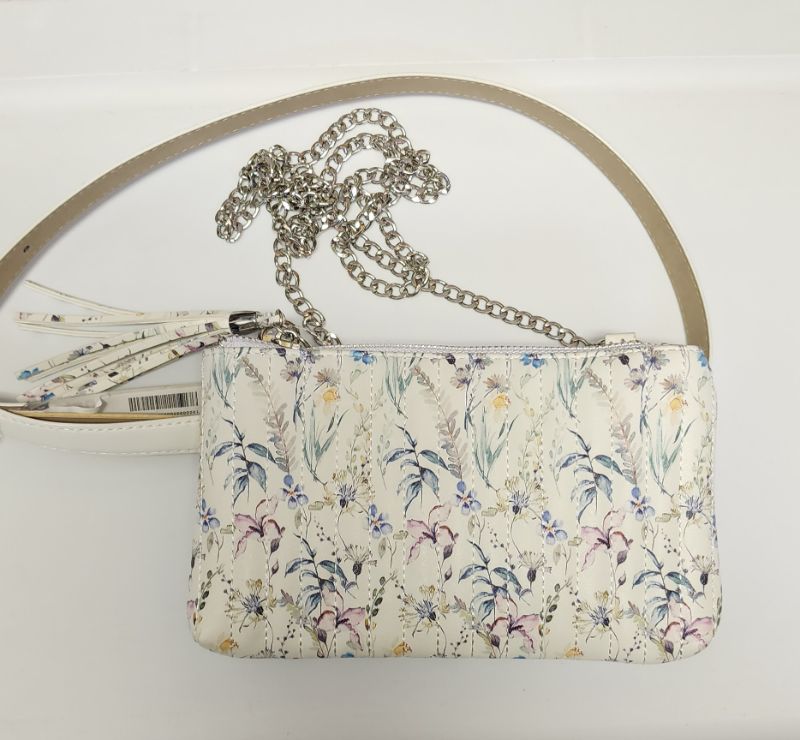Photo 1 of INC International Concepts Chain Faux Leather Floral Belt Bag White