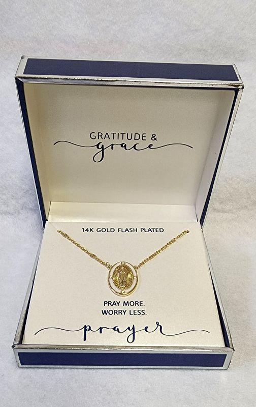 Photo 1 of GRATITUDE & GRACE 14K GOLD PLATED NECKLACE " PRAY MORE WORRY LESS"