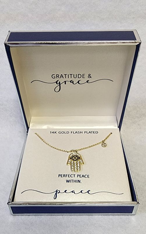 Photo 1 of GRATITUDE & GRACE 14K PLATED NECKLACE "PERFECT PEACE WITHIN"