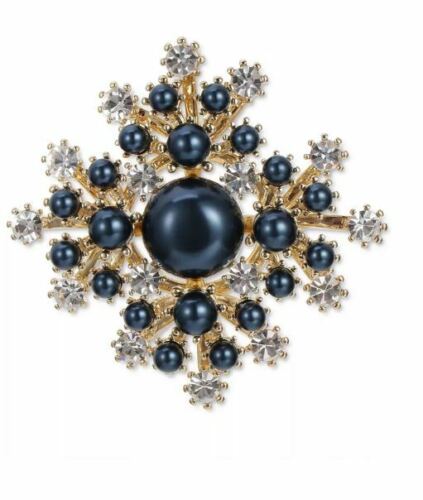 Photo 1 of Charter Club Gold-Tone Crystal & Imitation Pearl Starburst Pin