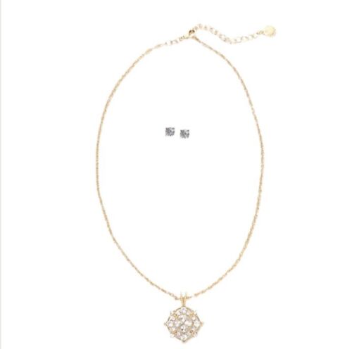 Photo 1 of CHARTER CLUB Gold-Tone Crystal Filigree Pendant Necklace/Earrings