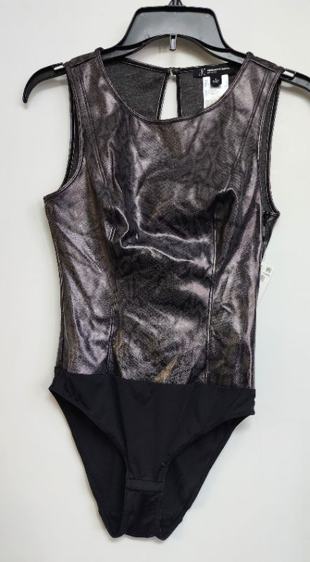 Photo 2 of SIZE S INC INTERNATIONAL CONCEPTS Faux Leather Bodysuit, Created for Macy's