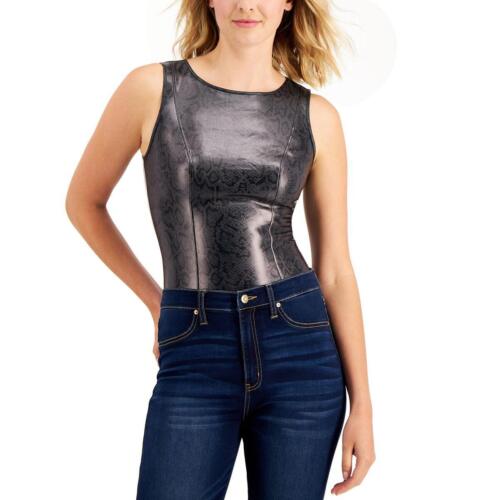 Photo 1 of SIZE S INC INTERNATIONAL CONCEPTS Faux Leather Bodysuit, Created for Macy's