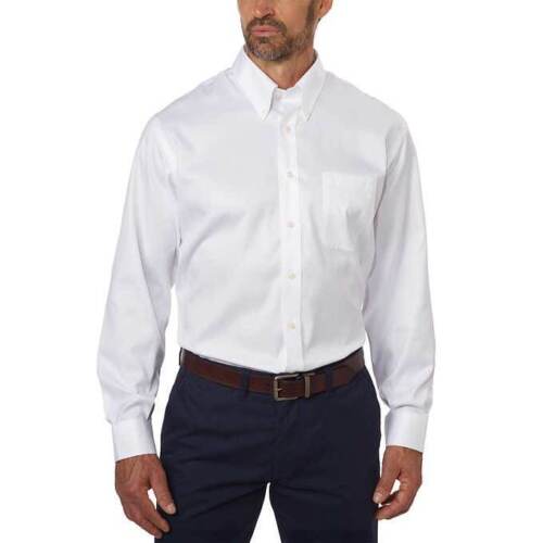 Photo 1 of Kirkland Signature Men's Traditional Fit Dress Shirt Long Sleeve White 161/2 x 36/37
Button Down Collar
100% Cotton
Non-Iron
