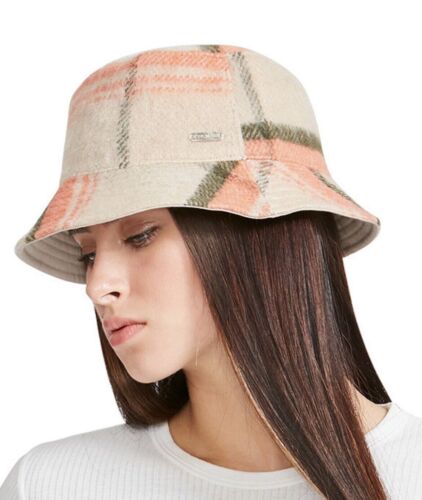 Photo 1 of Steve Madden Logo Plate Brushed Bucket Hat - Light Peach