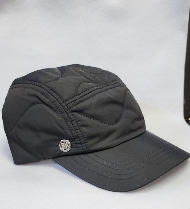 Photo 1 of STEVE MADDEN SATIN QUILTED BASEBALL CAP BLACK 