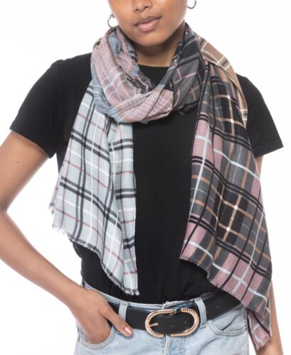 Photo 1 of  Inc International Concepts Patched Plaid Scarf White Size OSFA