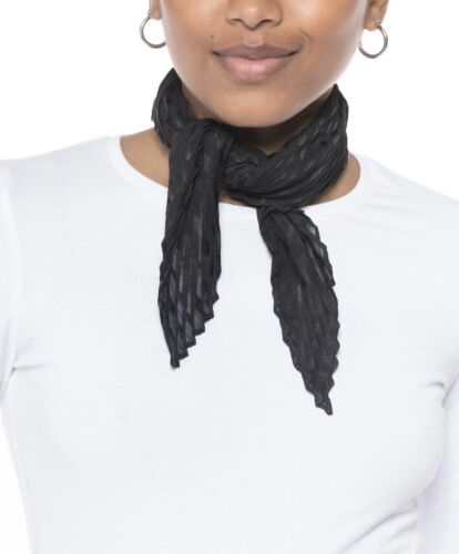 Photo 1 of INC International Concepts Women's Pleated Square Scarf Black One Size
