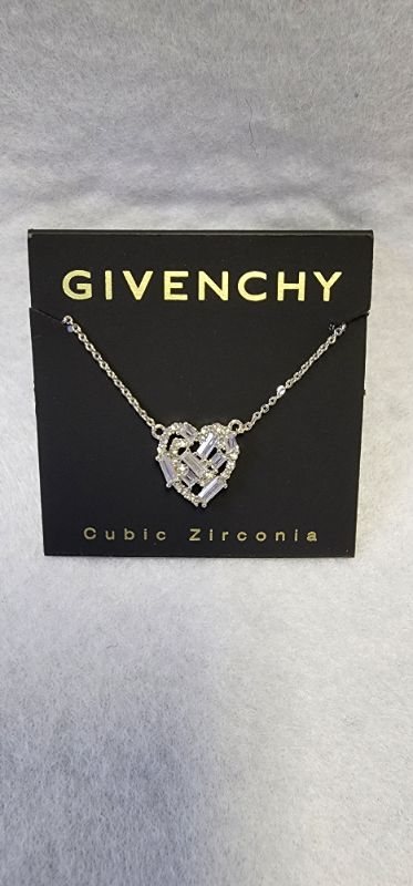 Photo 1 of GIVENCHY WOMEN'S SILVER TONE CUBIC ZIRCONIA  NECKLACE