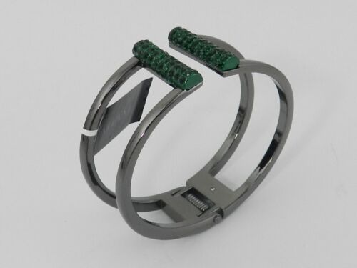 Photo 2 of ALFANI Hematite-Tone Colored Pavé Double Row Cuff Bracelet
