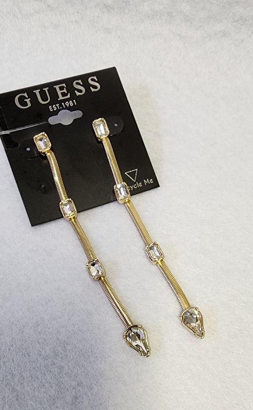 Photo 1 of GUESS WOMEN'S GOLD TONE DROP EARRINGS