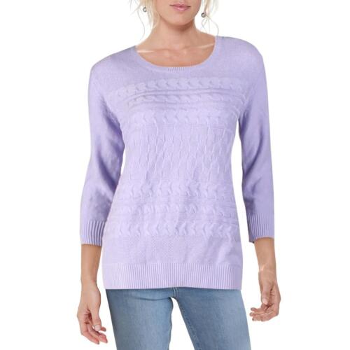 Photo 1 of SIZE LARGE Karen Scott Women's Cable Knit Pullover Lilac