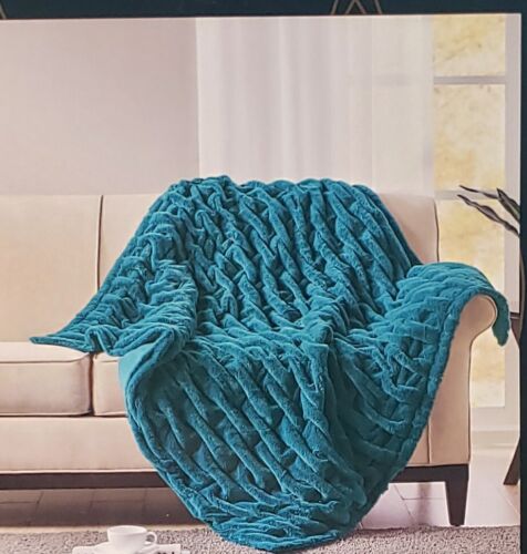 Photo 1 of RUCHED FAUX FUR THROW 50X60
