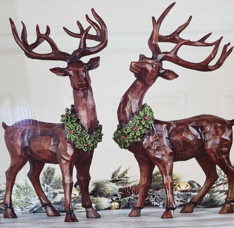 Photo 1 of KIRKLAND 2 PACK DECORATIVE DEER 16"