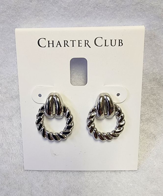 Photo 1 of CHARTER CLUB SILVER TONE EARRINGS