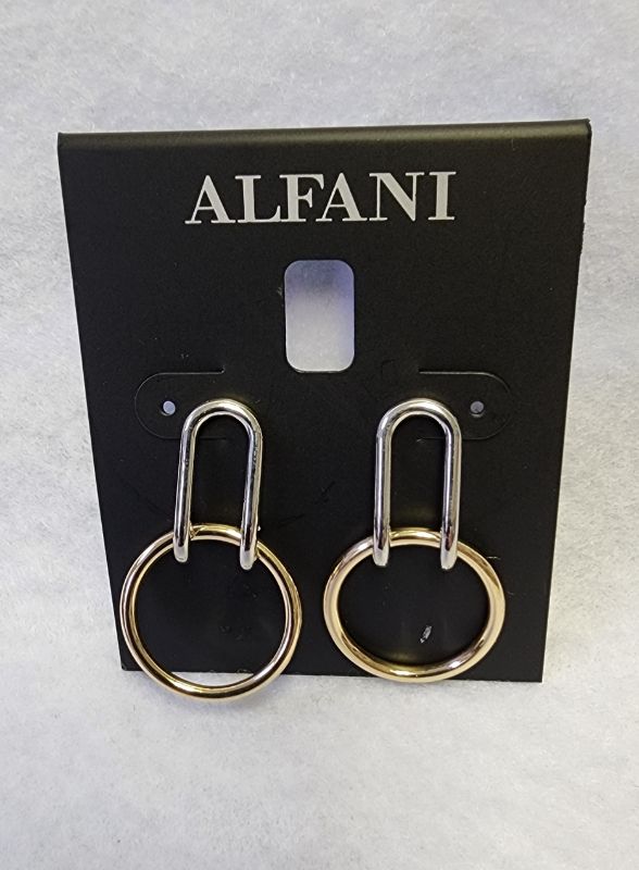 Photo 1 of ALFANI WOMEN'S 2 TONE DROP EARRINGS