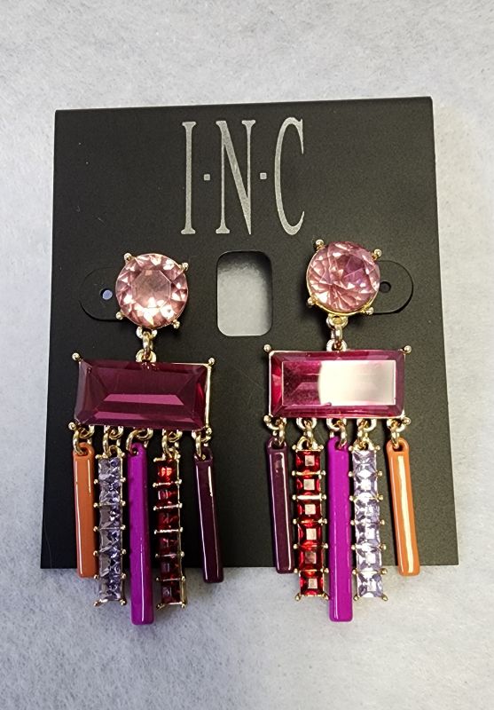 Photo 1 of INC INTERNATIONAL CONCEPTS MULTICOLOR DROP EARRINGS