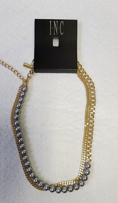 Photo 1 of INC INTERNATIONAL CONCEPTS WOMEN'S GREY/ GOLD NECKLACE